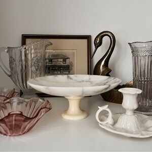 Alabaster Pedestal Bowl